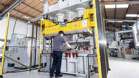 Manni Press with operator at AER Stafford