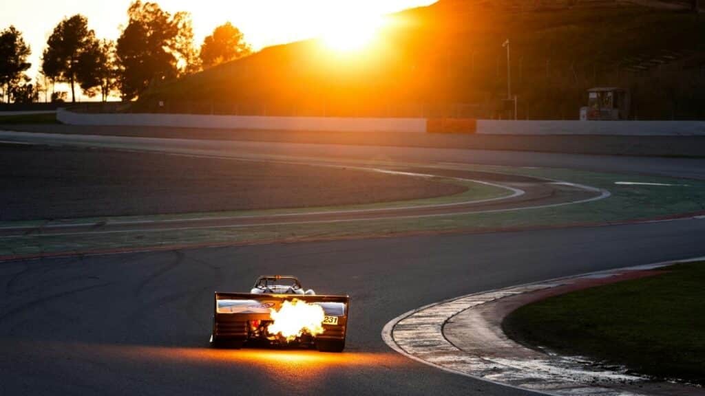 A high performance car on a motorsports circuit